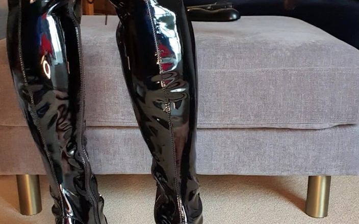 JessicaXD: Herrin jessica pvc-halterhohe stiefel