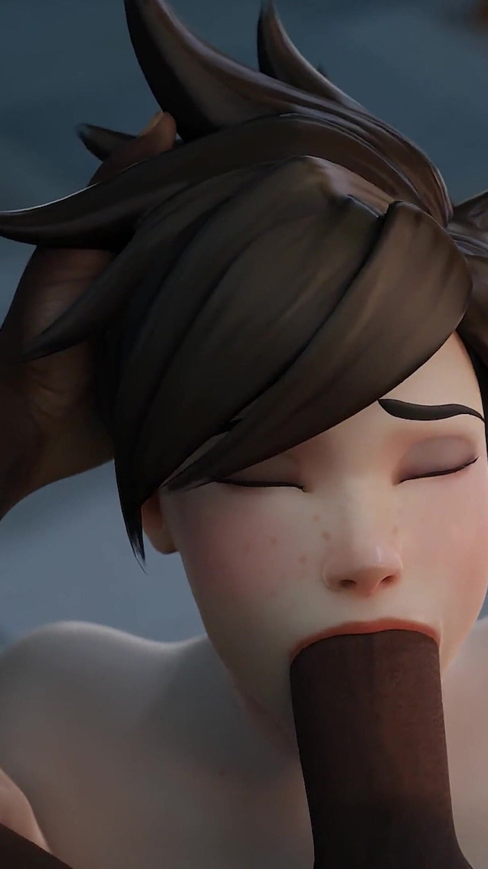 Orlikx: Tracer rencontre 3 grosses bites noires et les entretient une à une -...