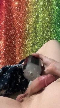 Barely Legal Teen Fucks His Toy and Cums Loads