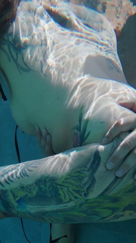 Underwater Sex with 2 Cum Shots with Her Step Grandson