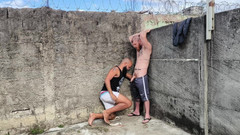 carmonaoficial: 在户外操熊，我把那混蛋的屁股挤出来