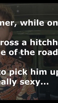 Girl Next Door Sucks a Hitchhiker in the Car (English Subtitles)