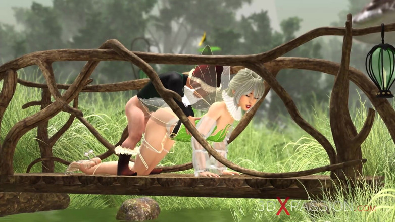 3dxpassion: Hot sex! Horny beautiful fairy and gnome in the village