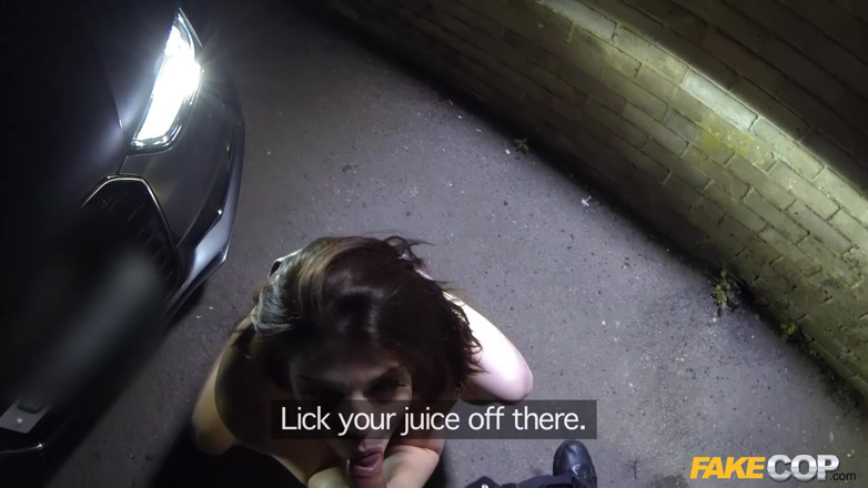 Fake Cop: Fake Cop - Young Partygoer Frisked in an Alleyway and Sucks...