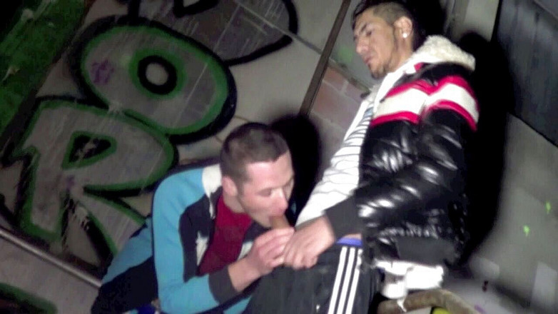 French dudes with big cocks: Fodida ao ar livre à noite por badbboy