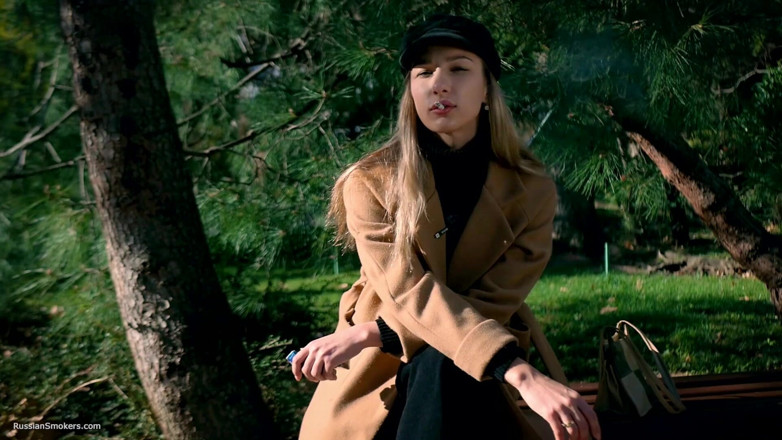 Russian Smokers: Outdoors Smoking with Beaty Russian Girl 2