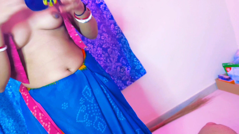 RinaKumari55: Rina Bhabi Masturbated Her Husband and Gave Pleasure Until Come...