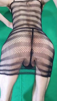 Fishnet Dress with and Without Some Panties