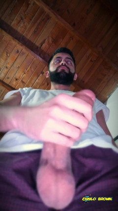 Camilo Brown: Intense masturbation with spit before bed.