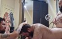 Osoychaser: Three Hairy Bears Fill a Chubby Guy's Ass with Cumshots