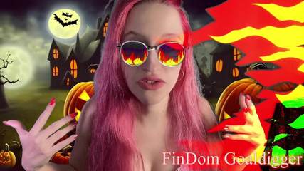 FinDom Goaldigger: Cadılar bayramına dönüşen yaraklı kadın kılıklı kadın