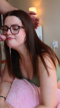 Deep Throat Fuck and Mouth Full of Cum