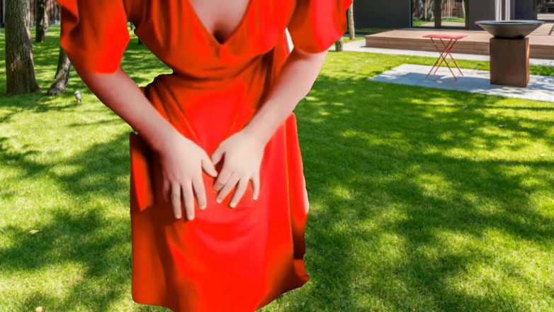 Kitty_Cross: Xx roja vestida al aire libre rubia tope suave culo...
