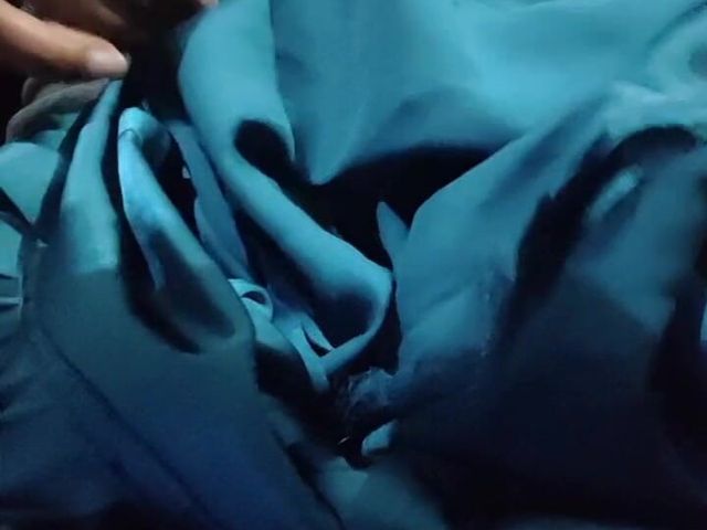47 Dick Head Rub with Blue Satin Silky Salwar of Nurse (Satin and silky)