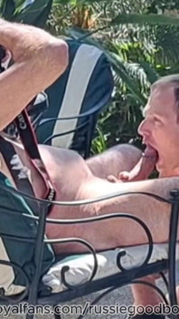 Daddy Jay Taylor Gets Backyard Blowjob