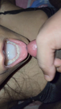 Beautiful Indian GF Huge Cum on Her Mouth in Her 21st Birthday