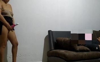 Stepbrother Masturbating on the Couch!