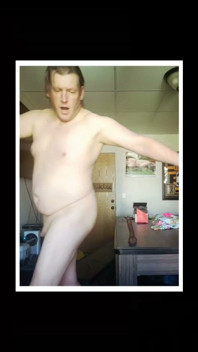 Lee Przybylowicz Leaving His Dildo on the Table by Suction Cup