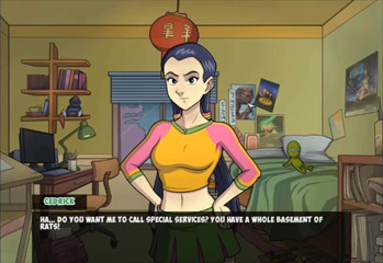 Cartoon Play: Witch hunter part 36 - Asian teen suck under table in cafe
