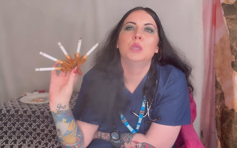 Nurse Ffw Smokes Fiveway Cigarettes & Has Coughing Fits (MissFFW)