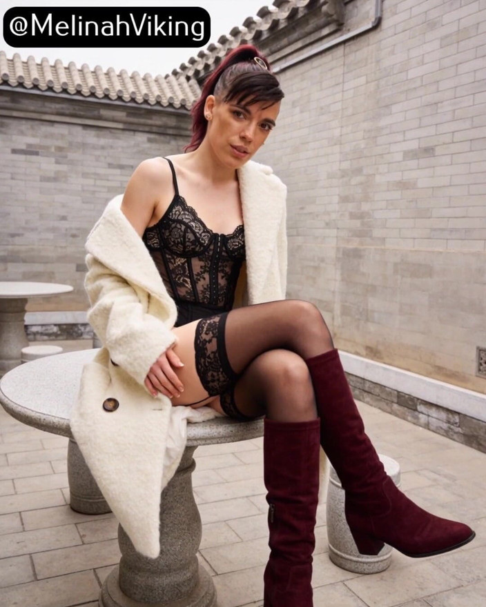 Melinah Viking: Stone Hideaway Stocking Fetish
