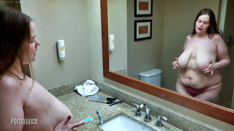 PornoJuice Faphouse: Adorare a sânilor cu periuță de dinți cu femeie mare și țâțoasă...