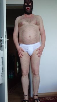 New White Underpants with Fine Rib and Opening