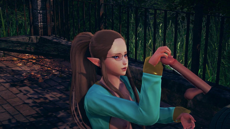 Waifu club 3D: Poprosił elfkę, aby szarpała dużego kutasa