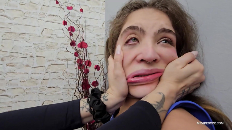 MF Dominance: Smashing the Stupid Teen's Face with Her Hands