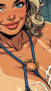 3D Cum on Breasts Art