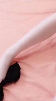 Black Body Suit+oily White Silk Long Legs