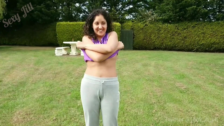 Big Ass Latina: Flashing, sex and cum swallow in a park with big...