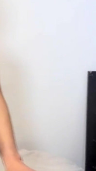 Skinny Brunette with Small Tits Offered Him a Handjob