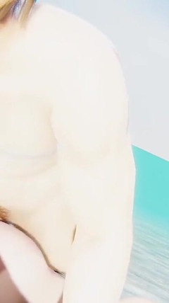 Femboy Yaoi - Shin the catboy is fucked in a beach.mp4