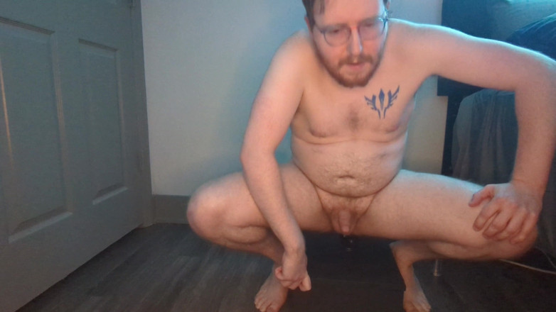 Wallace Accelron: Wallace gémit en chevauchage de gros godes, partie 1