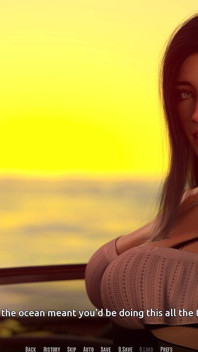 Dominos Beach 16 John primeiro encontro Fiona Boat Ocean Sunset Sfw