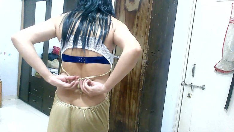 Cute & Nude Crossdresser: Hot sissy crossdresser femboy Sweet Lollipop in sexy golden lingerie...