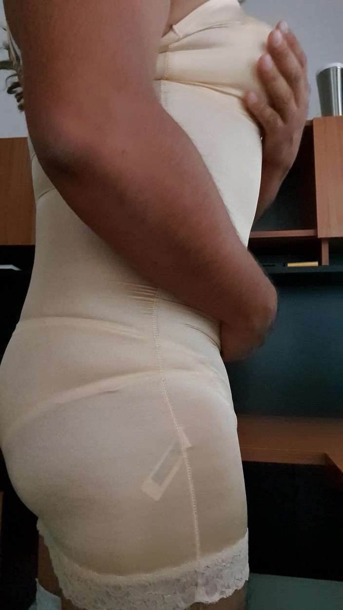 Sexy shinny clothes: Ciocia shapping nylon slip