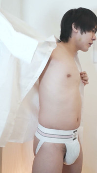 Handsome Straight Guy Hayashi White Jock Strap