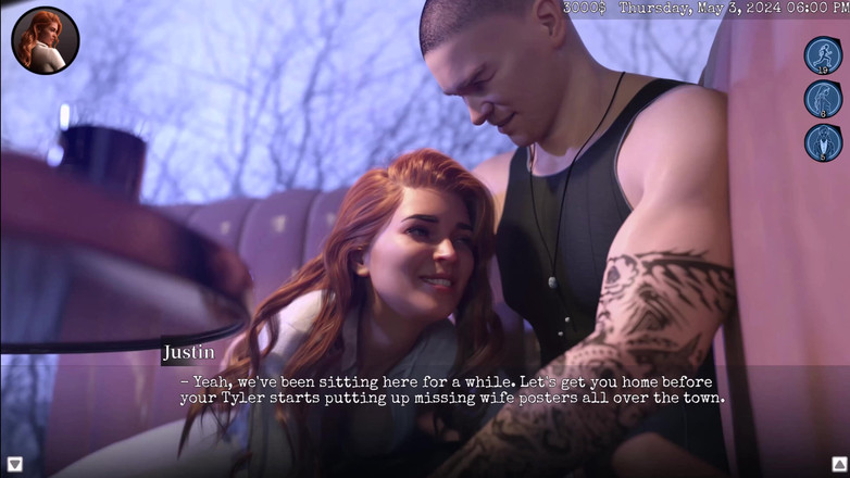 Kitty Gamer: 道徳の境界1 ジャスティンはエマのタイツの間からペニスを擦り、タイラーが入ってきた