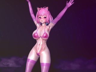Mmd anime girls: Video tarian seksi gadis anime mmd r-18 213
