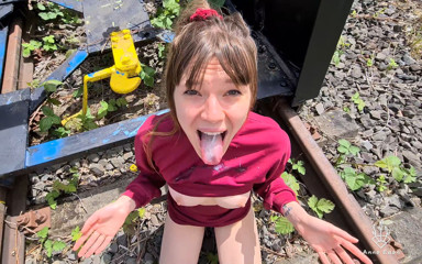 Anne Eden: Величезний камшот під час зйомки на відкритому повітрі