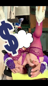 Sexy Anal Dildo Shemale Panties by the Side Riding Anal Dildo