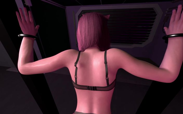 NSFW Gaming: Pieprzona fox ear girl w stojącym piesek POV