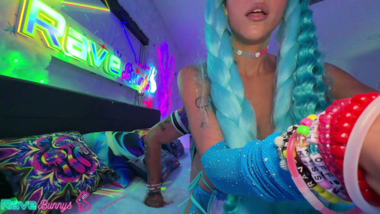 Rave Bunnys: Lilith Grace Rides Brian Omally's Cock with Glow Sticks Packed...