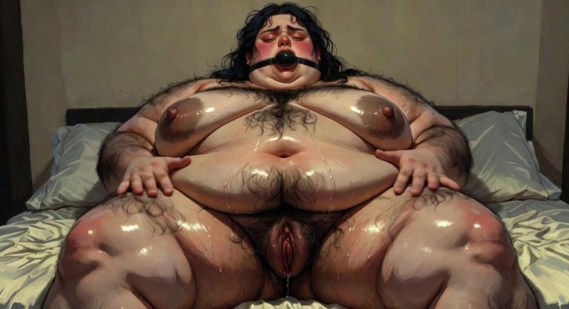 YOUR BEST FANTASY: Obese SSBBW Gagged in Bondage - Fear Mixed with Wet Hairy...