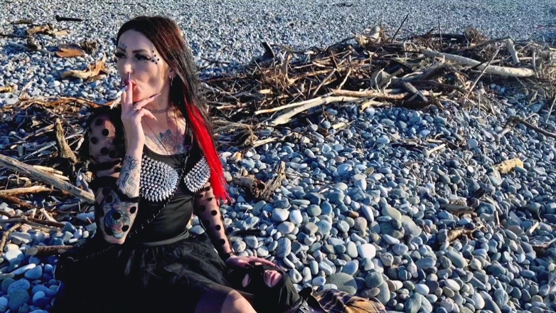 Your personal hell: Femdom Session by the Sea. Smoking Fetish, Bootfetish, Footfetish, BDSM...
