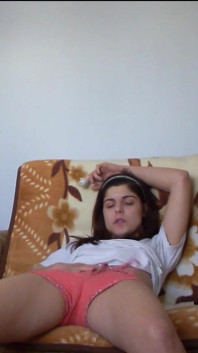Sexy Teen Full Bladder Desperation on the Bed