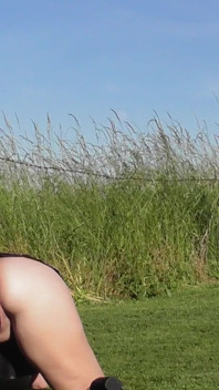 Outdoor suck, fuck & creampie