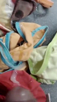 Cumshots in the Panties of My Mature Wife, Latina Mother, Grouts, Straws